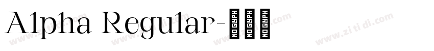 Alpha Regular字体转换